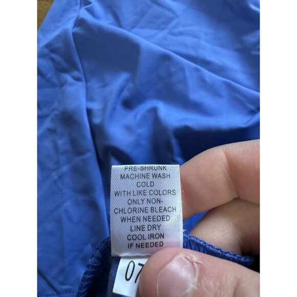 Lulu B Top Size Small Ruffle Neck 3/4 Sleeve Stretch Blue Modern Lightweight - Picture 9 of 11